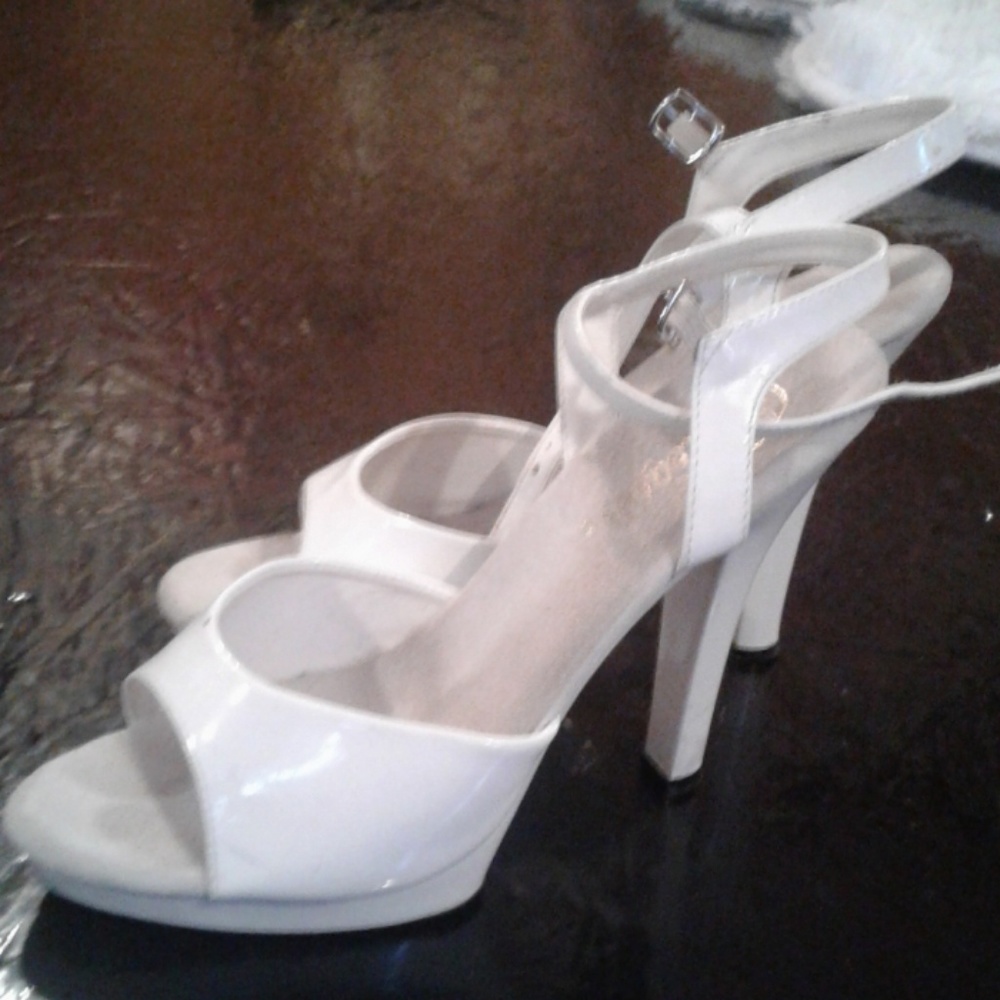 White high heels